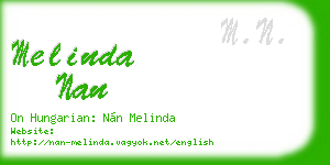 melinda nan business card